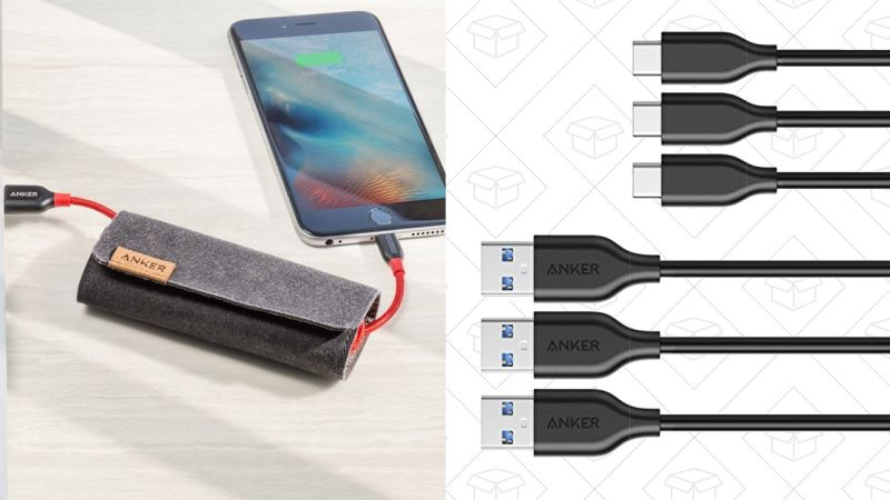 2-Pack Anker PowerLine+ Lightning Cables | $22 | Amazon 3-Pack Anker PowerLine USB 3.0 to USB-C Cables | $11 | Amazon | Promo code ANKER863